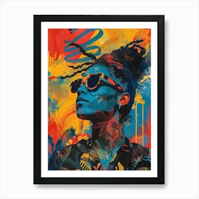 Woman With Sunglasses Art Print