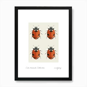 Cute Animals Collection Ladybug 1 Art Print