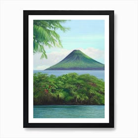 Isla De Ometepe Nicaragua Soft Colours Tropical Destination Art Print