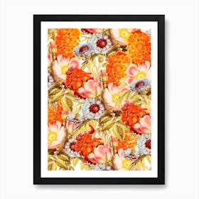 Coral Bloom In Art Print
