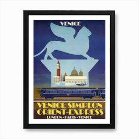 Venice, Simplon Orient Express Art Print