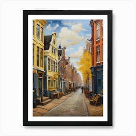 10.Streets of Amsterdam, Van Gogh, frescoes. Art Print