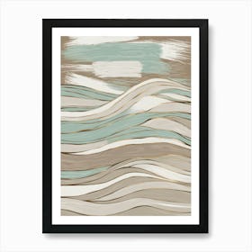 Abstract Sea Wave Vector Illustration Art Print