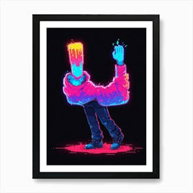 Neon Man 1 Art Print