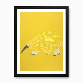 Yellow Armadillo Art Print