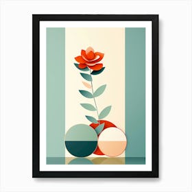 Abstract Flower In A Vase Art Print