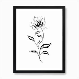 Graceful Rose Art Print