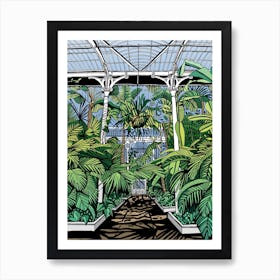Kew Gardens Palm House Entrance Art Print
