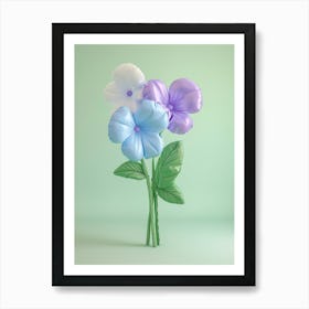 Dreamy Inflatable Flowers Periwinkle 2 Art Print