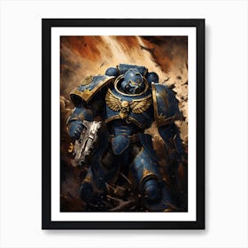 Ultramarine Battle Brother 01 Art Print