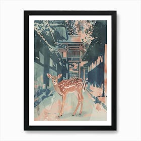 Nara Japan 1 Retro Illustration Art Print