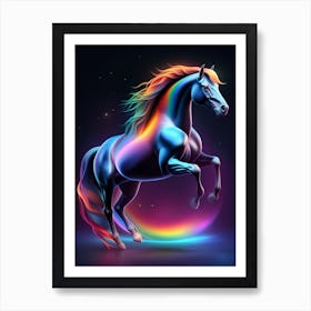 Rainbow Horse 16 Art Print