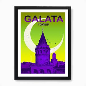 Galata Tower, Turkey Art Print