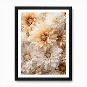 Boho Dried Flowers Chrysanthemum 3 Art Print