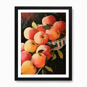 Art Deco Apples 1 Art Print