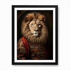 Lion Art Painting Baroque 1 Art Print