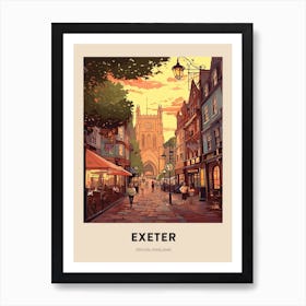 Devon Vintage Travel Poster Exeter 4 Art Print