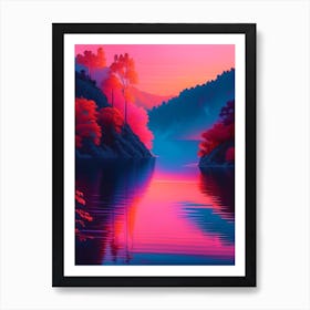 The Plitvice Lakes Dreamy Sunset 2 Art Print