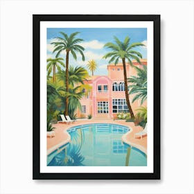 Mansion With A Pool 1 Art Print