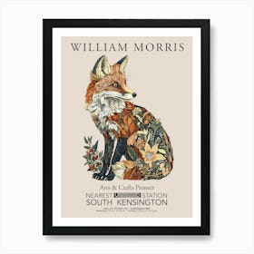 William Morris Prints Floral Fox Christmas Gift Winter Vintage Art Print