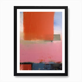 Orange And Red Abstract Painting 2 Art Print