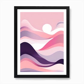 Abstract Landscape, minimalistic vector art 4 Art Print