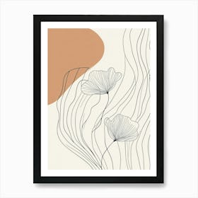 Abstract Flower Drawing 1 Art Print