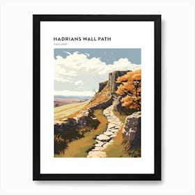 Hadrians Wall Path England 2 Hiking Trail Landscape Poster Art Print