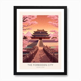 The Forbidden City Beijing China Travel Poster Art Print