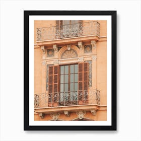 Balcony In Palma De Mallorca In Spain Art Print