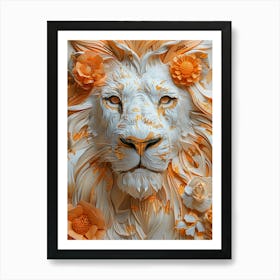 Lion Head Art Print