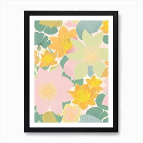 Lotus Pastel Floral 2 Flower Art Print