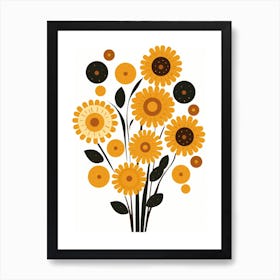 Sunflowers In A Vase 5 Art Print