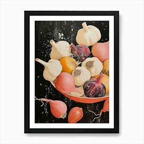 Art Deco Garlic & Onions 1 Art Print