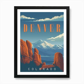 Scenic Denver - Mile High City Poster Art Print