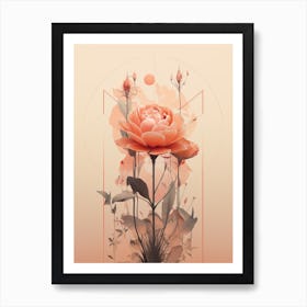 Flower Abstract Geometric 1 Art Print