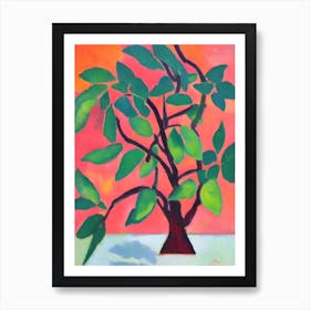 Ironwood 1 tree Abstract Block Colour Art Print