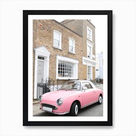 Pink Car London Art Print