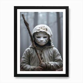 Skeleton In The Woods Art Print