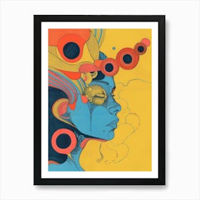 Psychedelic Woman 2 Art Print