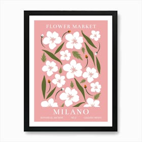 Flower Market Milano Art Print