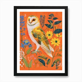 Spring Birds Barn Owl 1 Art Print