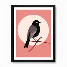 Minimalist Blackbird 4 Illustration Art Print