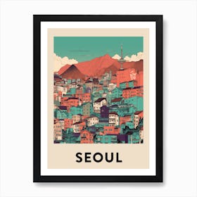 Seoul 3 Vintage Travel Poster Art Print