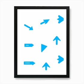 Arrow Icons For A Web Navigation Bar Minimalist Design With A Sleek Translucent Blue Overlay Drop (2) Art Print