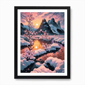 Snowy Mountains Art Print