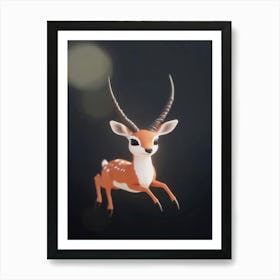 Deer Cartoon Cute Art Print