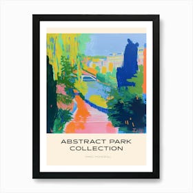 Abstract Park Collection Poster Parc Monceau Paris France 3 Art Print