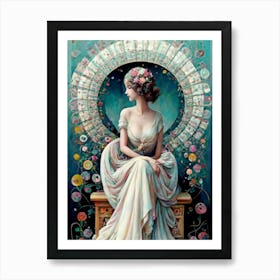 Woman Sitting On A Chair Art Print