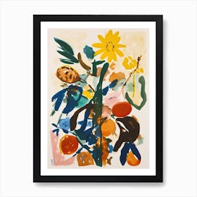 Sunflowers Flower Illustration 1 Art Print